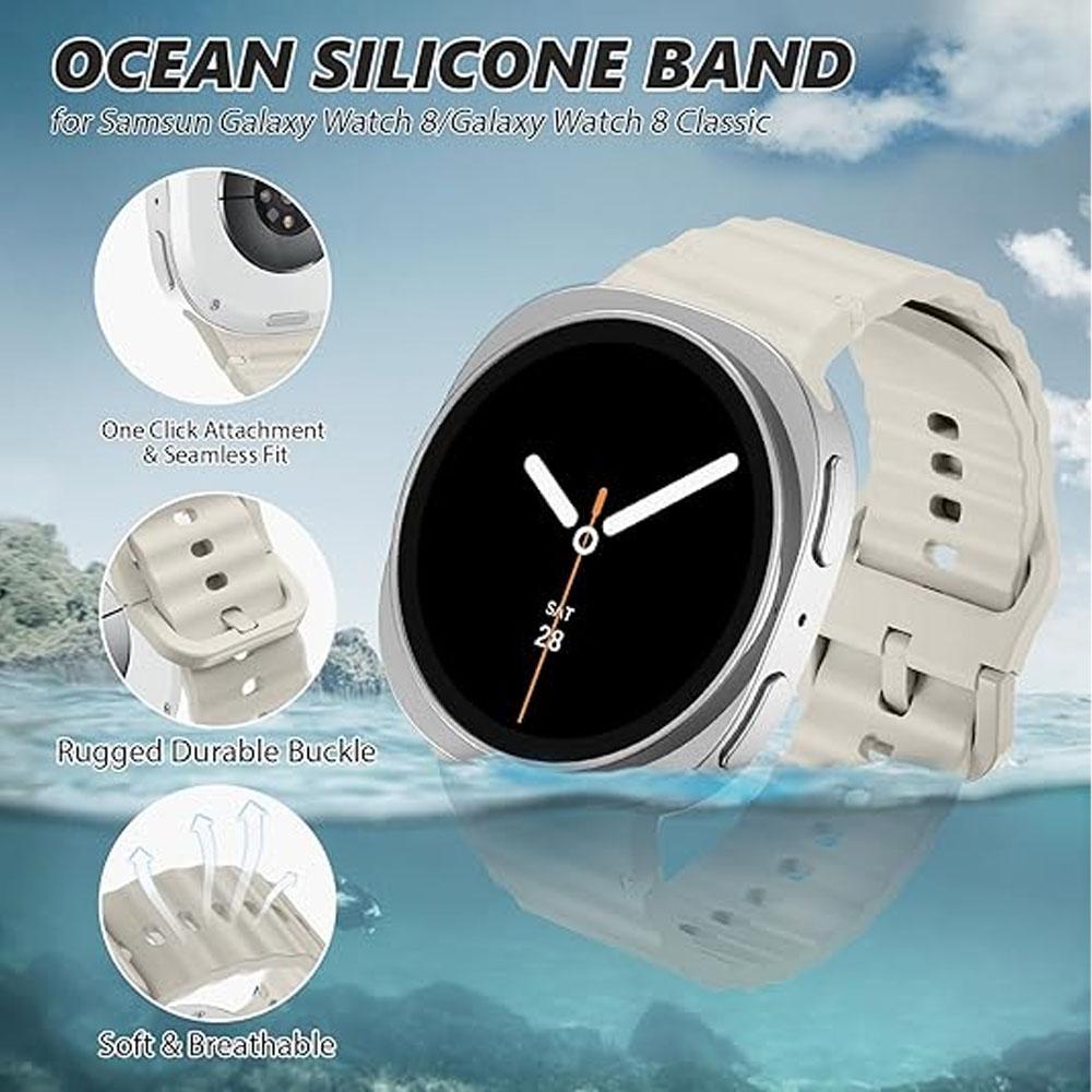 Straps for Samsung Galaxy watch 8 44mm 40mm 2 Pcs Belt Silicone Sport Wrist Bracelet Correa Galaxy watch 8 classic 46mm Bands