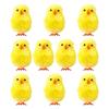10 Stück 4 cm winziger gelber Osteranhänger Hühnchen Plüsch Polyester Küken Für Handgemachte Tasche Kostüm Und Nähbastelprojekt