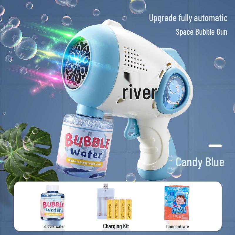 2025 New Model Handheld Electric Bubble Gun Toy for Girls