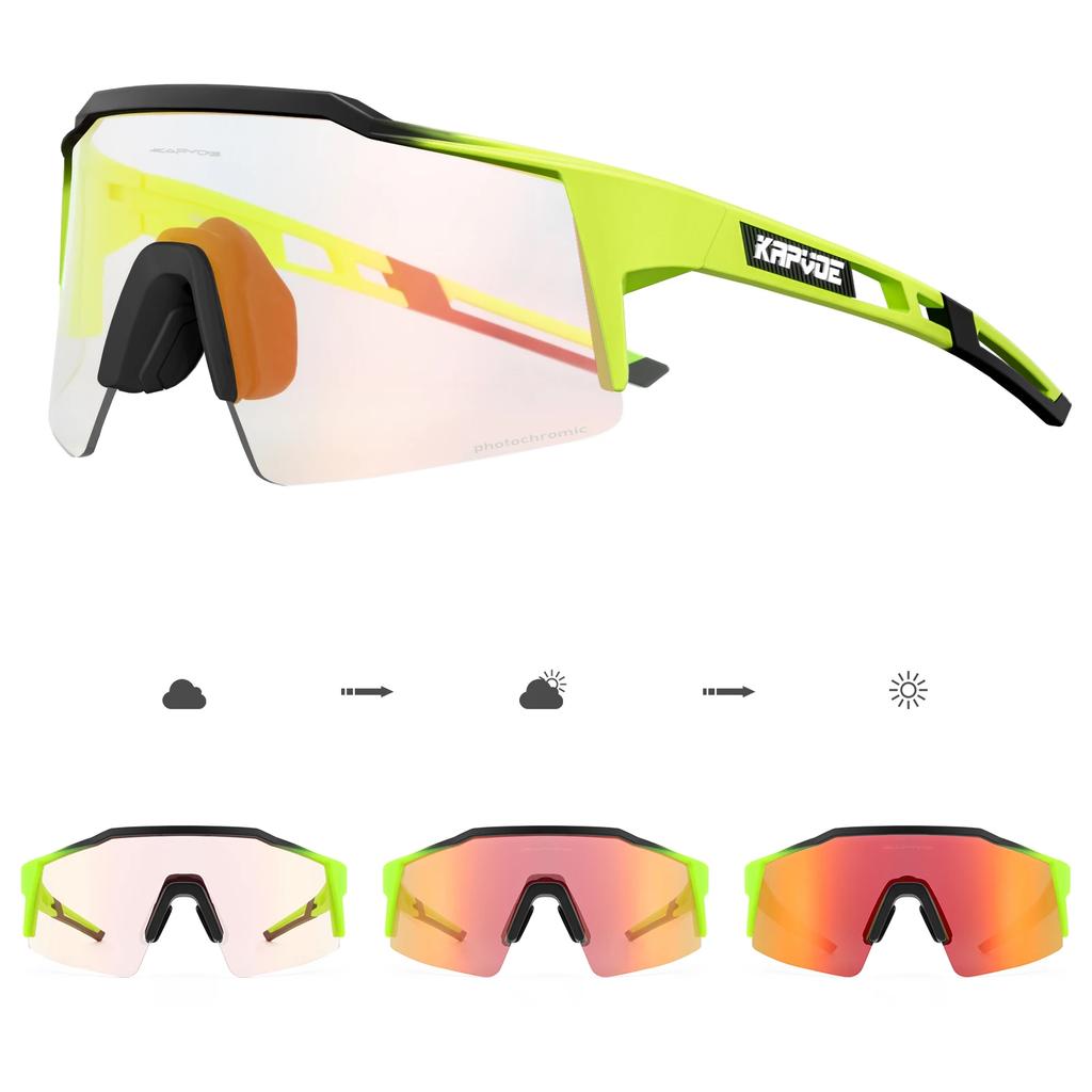 Cycling Sunglasses Red Pochromatic UV400 Protection Outdoor Bike Eyewear MTB Sports Cycling Glasses Bicycle Goggles