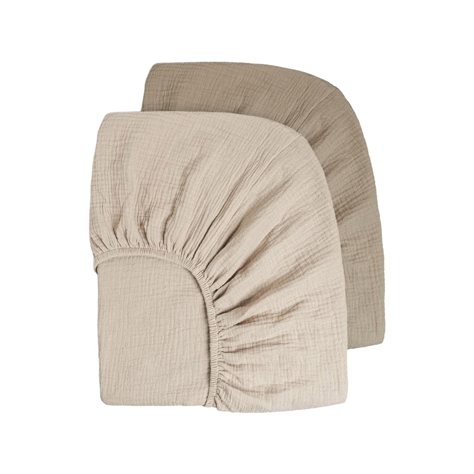 

2 шт. бавовняного простирадла для дитячого ліжка великого розміру 2-шарове простирадло для новонароджених на ліжку з м’якої та дихаючої тканини. C3