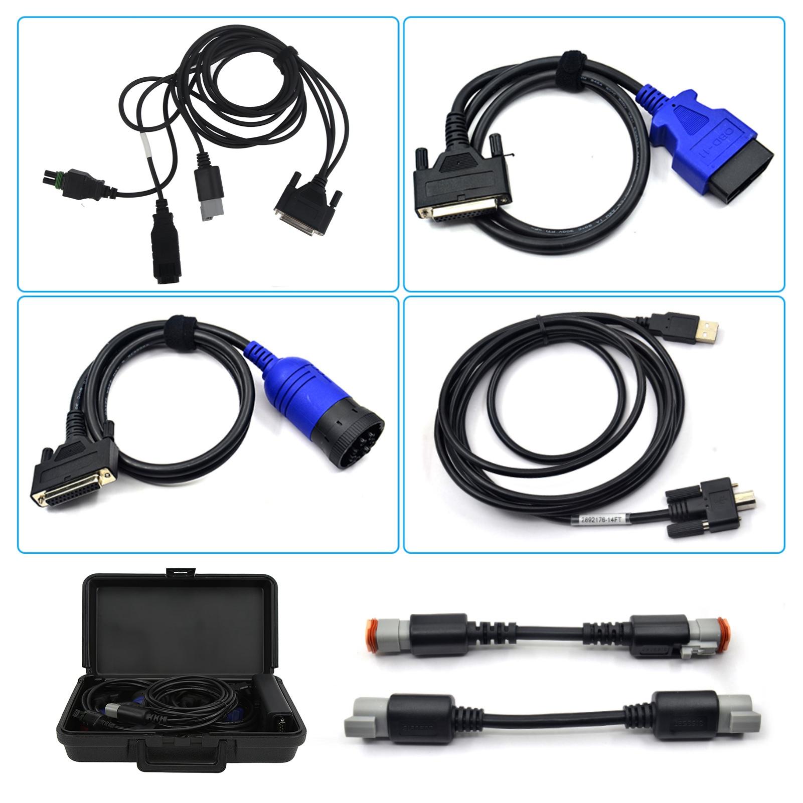 Nagy teherbírású diagnosztikai szkenner, Adatkapcsolati adapter készlet USB és 232 portokkal J1939 J1708 J1587 motorokhoz, Támogatja az RP1210 szabványt