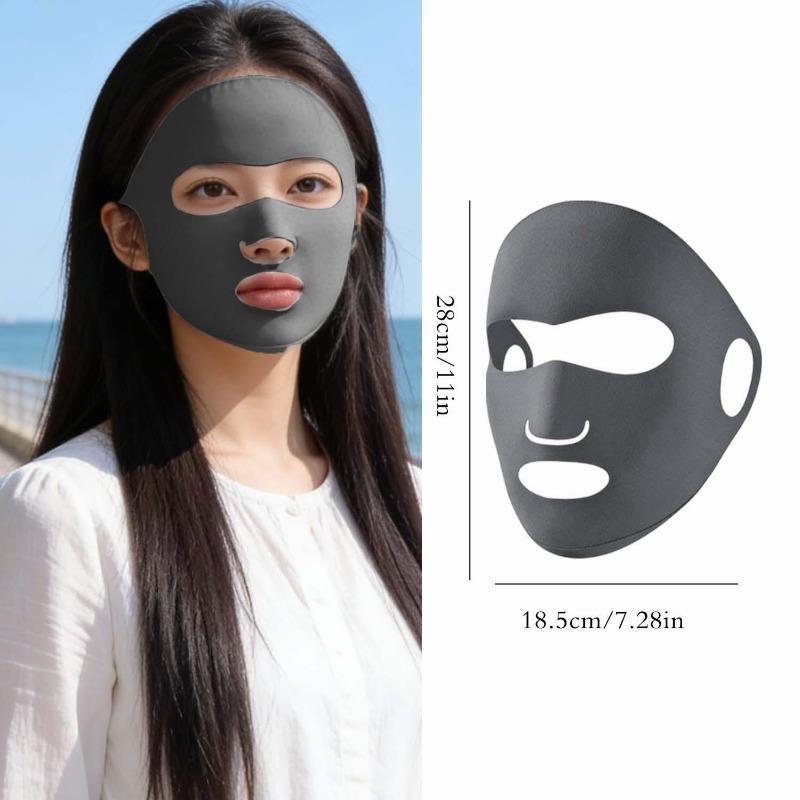 

Women s Full-Face Ice Silk Sun Protection Mask for Summer Outdoor Sports, Breathable and UV-Resistant Full-Face Mask темно-сірий