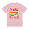 Nyan Rainbow Cat Funny Meme T-shirt Men Women Clothing Fashion Casual T-shirts Kawaii Harajuku Short Sleeves T Shirts Streetwear