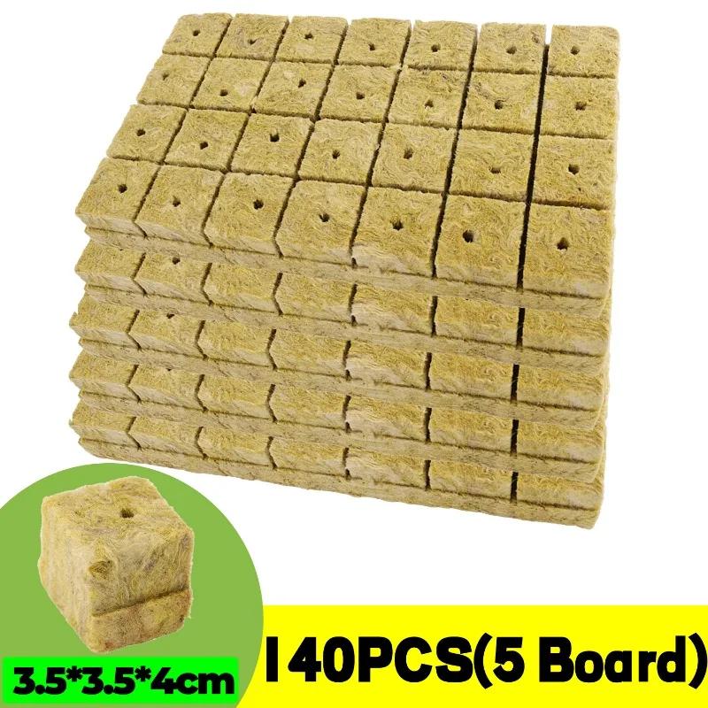 Stonewool Hydroponic Grow Media Cubes Garden Seedling Block Water Seed Sowing Germination Culture Substrate Planting Rock Plug