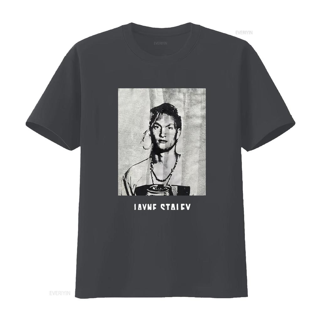 Alice In Chains Layne Staley T Shirt Rock Band Tribute Design Fit American Style Vintage Washed Stretched Soft Homme Unisex