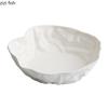 Keramikschüssel mit faltbarer Textur, weiße, unregelmäßige Salatschüssel, dicke Suppenschüssel, Obstschalen, Dessertschalen, kreatives Hotelgeschirr