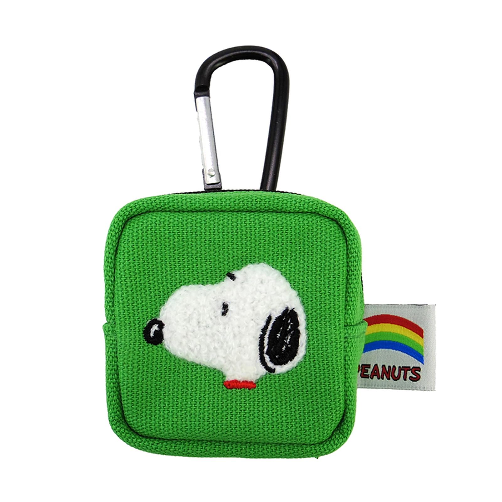 

Nakajima Corporation Peanuts Snoopy Colorful Carabiner Mini 7cm H x W x 4cm D Pouch, Green, 206442-25, 6.5cm зелёный