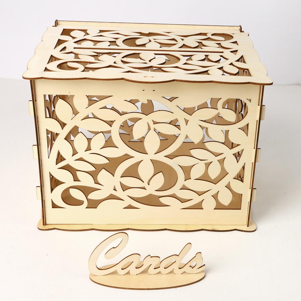 DIY Wooden Wedding Card Box and Business Card Holder