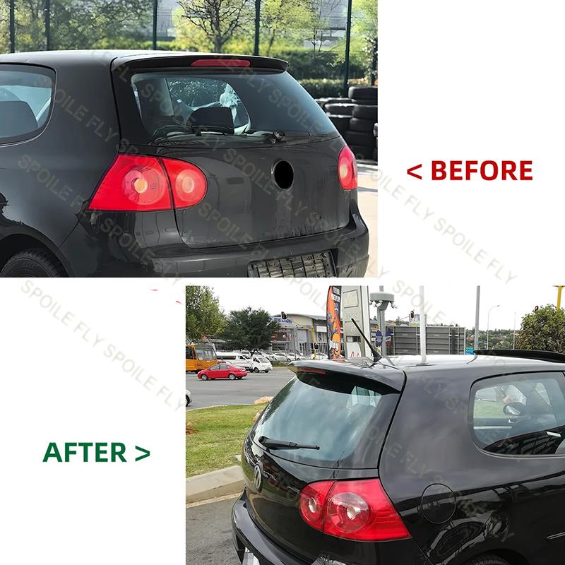 For VW Golf 5 MK5 Standard Edition TSI TDI FSI 2006-2009 High Quality ABS Upgraded GTI Style Car Rear Roof Spoiler Glossy Black