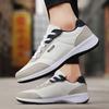 New fashion men's shoes Solid color soft sole men's casual shoes Breathable lace-up sole light sports shoes Men
