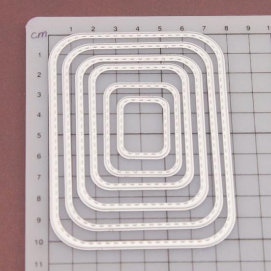 Šité obdélníkové rámečky Řezací šablony DIY Scrapbook Papírové karty Šablona Forma