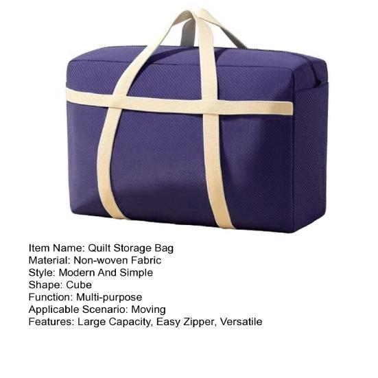 Quilt Storage Bag with Sturdy Zipper Reinforced Handles Waterproof Tear-Resistant Fabric Quilt Storage Organizer