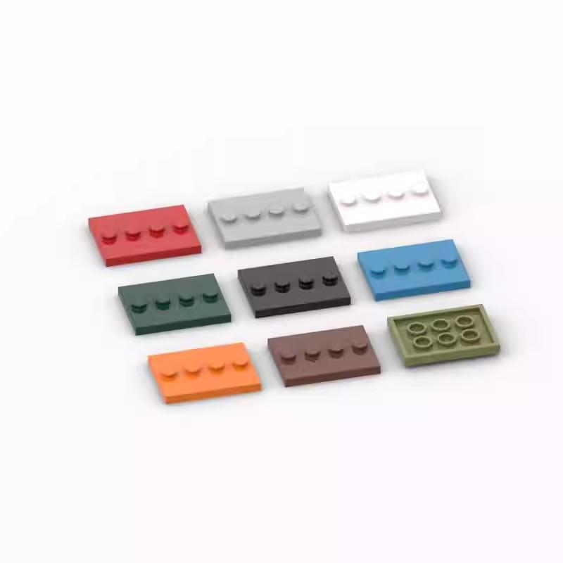 20pcsMOC Parts 88646 Plate Special 3 X 4 with 1 X 4 Center Studs Compatible Bricks DIY Assmble Building Blocks Particle Kid Toy