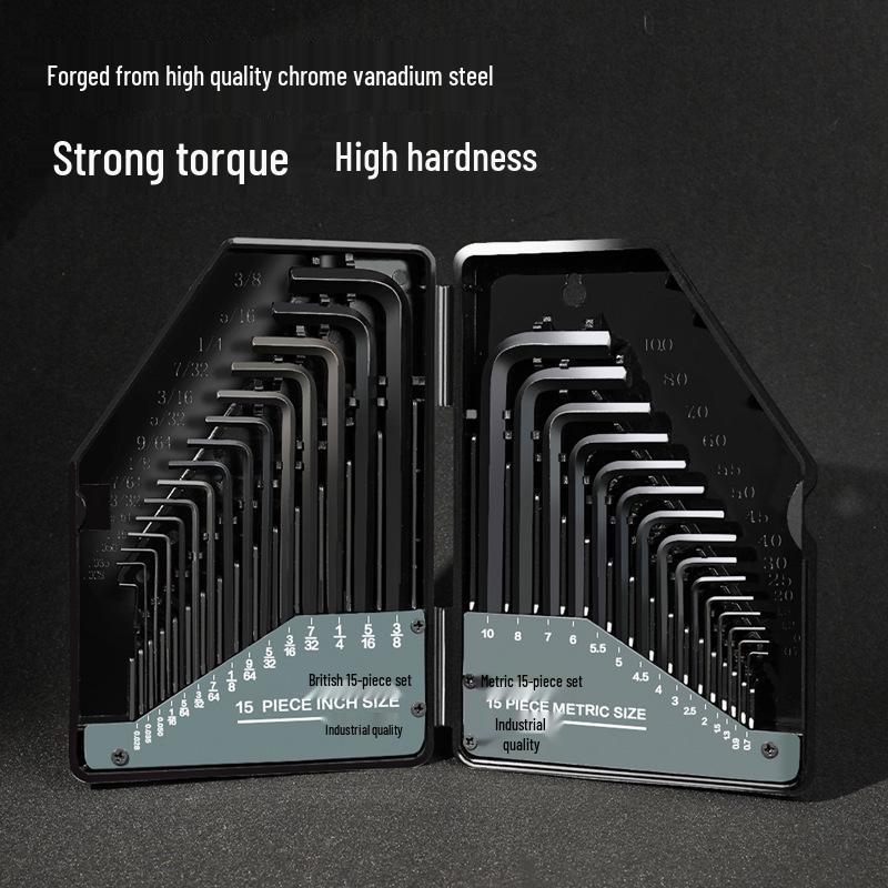 Deli Imperial 30-Piece Metric Hex Key Set: Super Hard, Blackened, 6-Point Wrench Screwdrivers