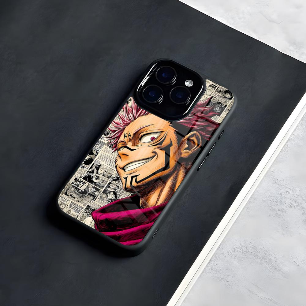 Jujutsu Kaisen Satoru Sukuna Silicone Phone Case For IPhone 17 Pro Max 16 15 14 13 11 Pro Max Plus Glass Phone Case