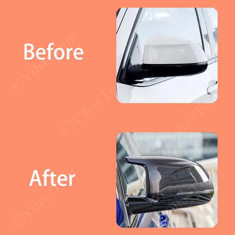 For BMW X5 F15 X6 F16 X3 F25 X4 F26 2014 - 2018 Mirror Cover Caps Horn High Quality Carbon Fiber Accessories 2017 2016