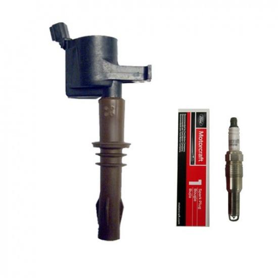 Motorcraft Platinum Spark Plug SP547+ Brown Boot Ignition Coil B135