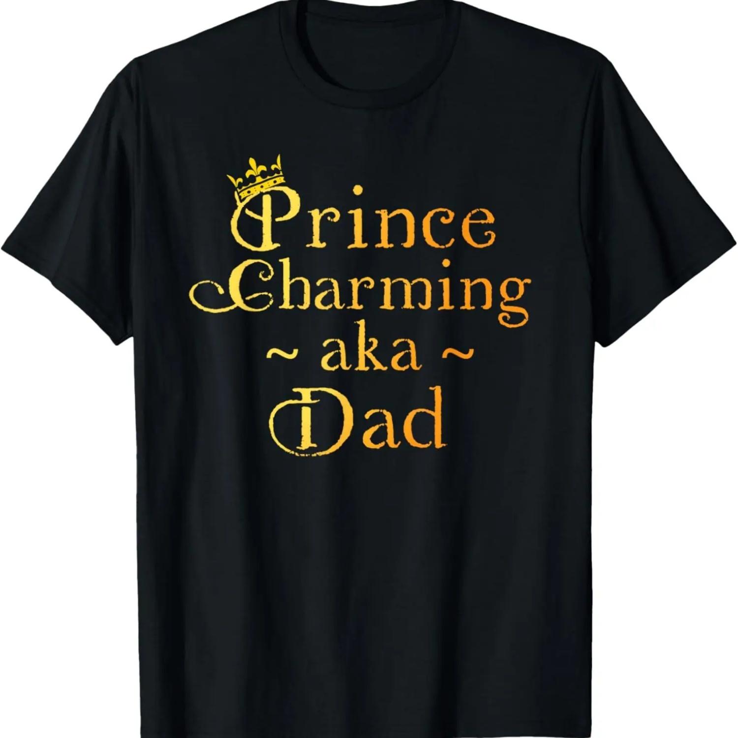 Prince Charming Dad Shirt Crown Birthday Fathers Day tshirt T-Shirt S