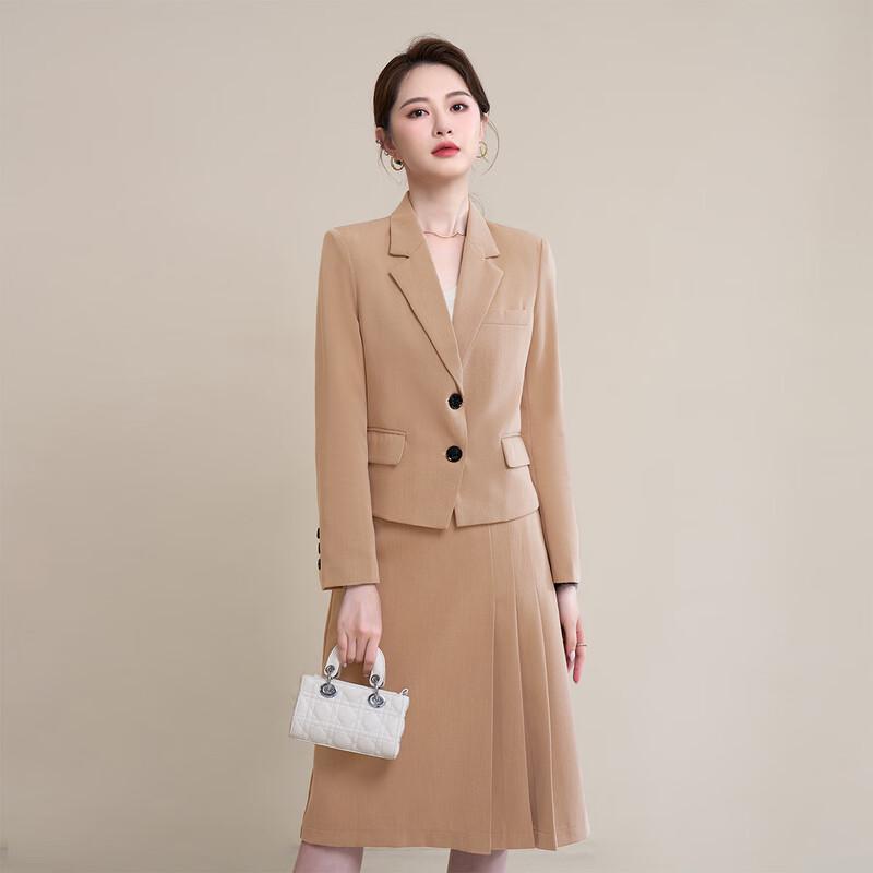 Mocana Women's OL Suit and Midi Skirt Set