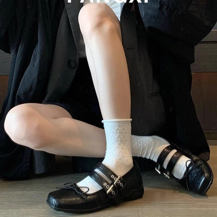 Mary Jane Single Shoes Thick Heel Shoes Elegant Classic Retro Square Toe Comfortable Soft Shallow Cut Low Heel Women's Shoes