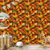 Gold and ochre stained glass wallpaper for living room and bedroom 50x1000