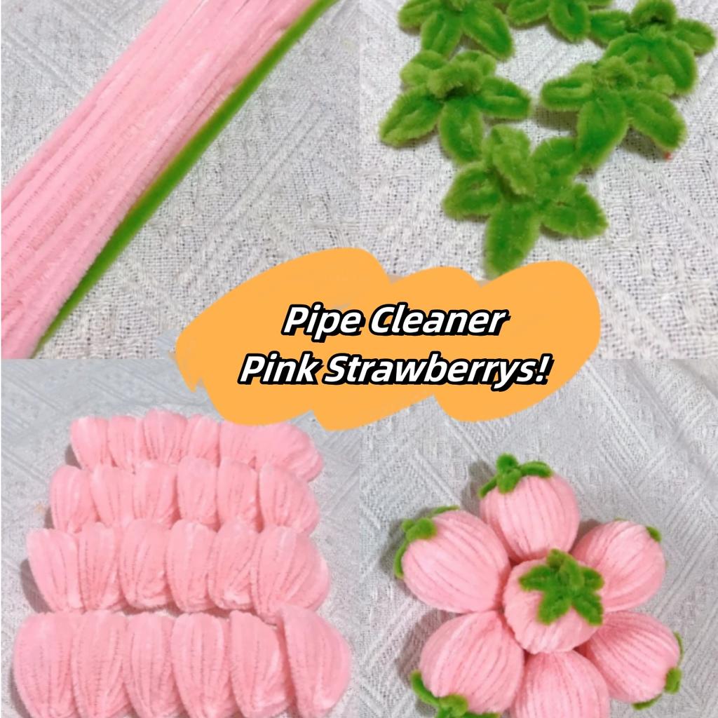 200 Pieces Pink Series Pipe Cleaners, Valentine's Mother's Day Pipe Cleaners, Pink Craft Pipe Cleaners, Chenille Stem