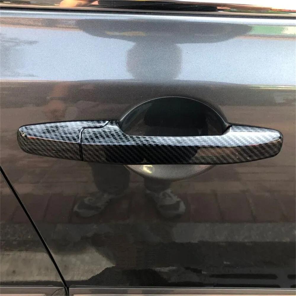 ABS Carbon Fiber Look Door Handle Cover Trim For Honda Civic 8th Gen 2006-2011