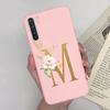 For OPPO A91 F15 Reno3 Phone Case Couple A-Z 26Letter Anti Drop Soft Silicone Matte Back Cover For OPPO A 91 F 15 Reno 3 Bumper