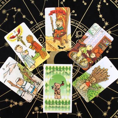 10,3 * 6 cm Muppet Bear Tarot Decks Fate Divination Party Entertainment Games