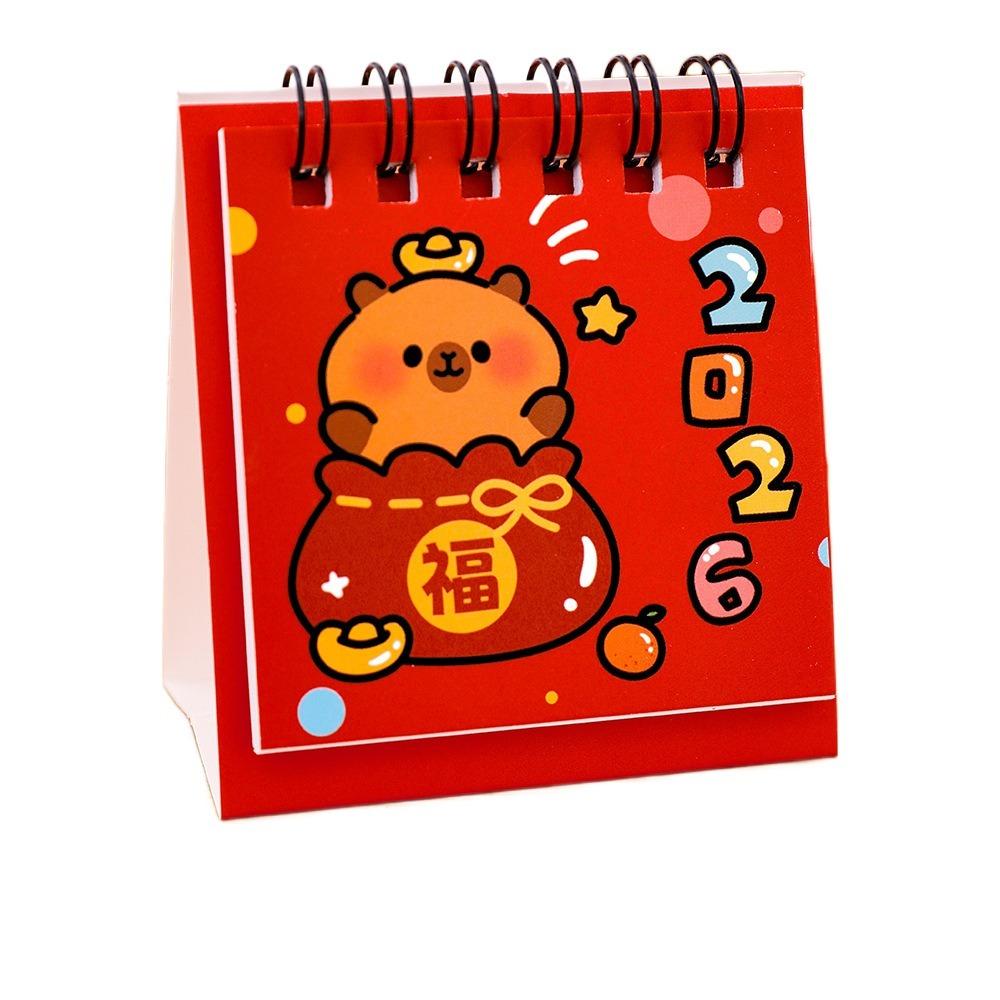 Cartoon 2026 Desk Calendar Coil Binding Daily Planner Desktop Calendar  Office School Supplies