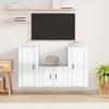 VidaXL TV Furniture Set 3 Pcs High Gloss White Engineered Wood 3188520