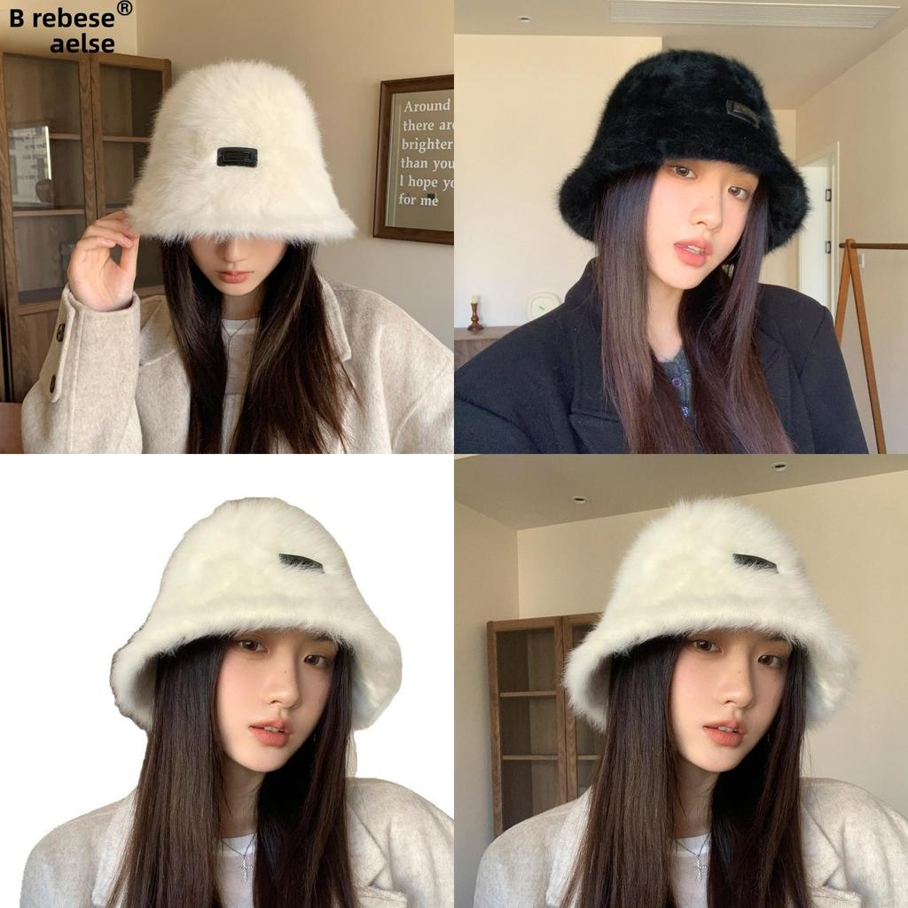 Angela Rabbit Fur Fisherman Hat For Winter Warmth And Windproof Protection