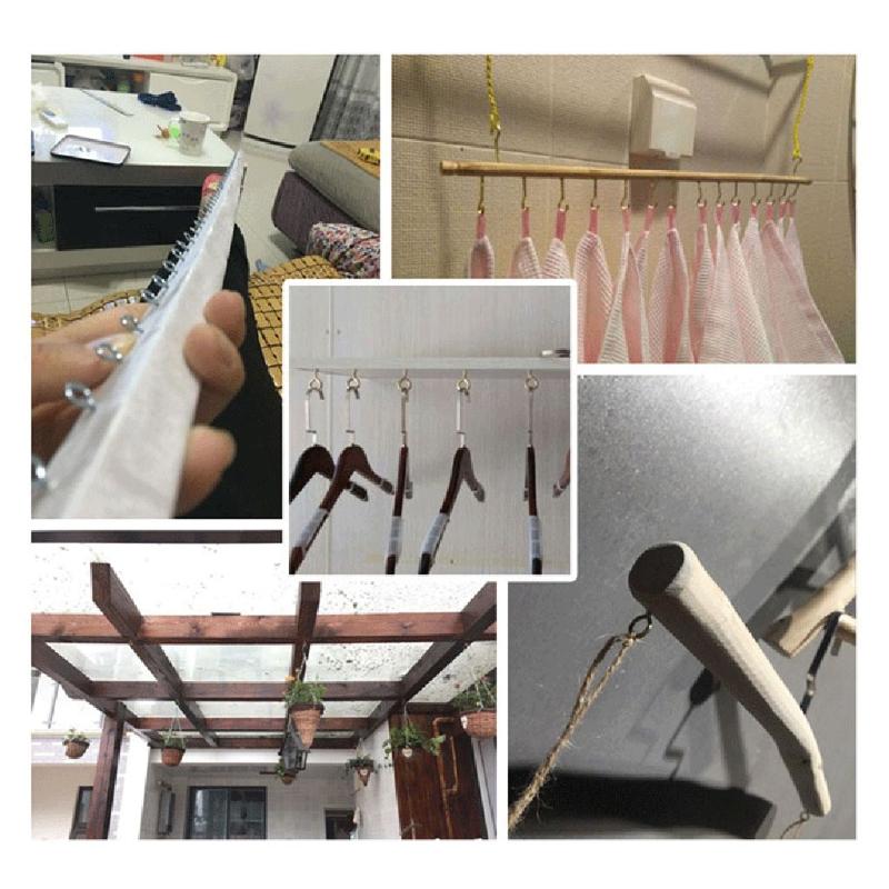 20 Stück Deckenhaken Outdoor Lichterkettenhaken M3/M4/M5 Gewindeschraubhaken Edelstahl Ösenschrauben