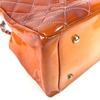 CHANEL Quilted Matelasse CC logo Handbag Tote Bag Shoulder Bag enamel pink