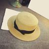 Bowknot Decor Flat Dome Straw Hat Folding Thin Women Wide Brim Sunscreen Bucket Hat Fashion Accessories