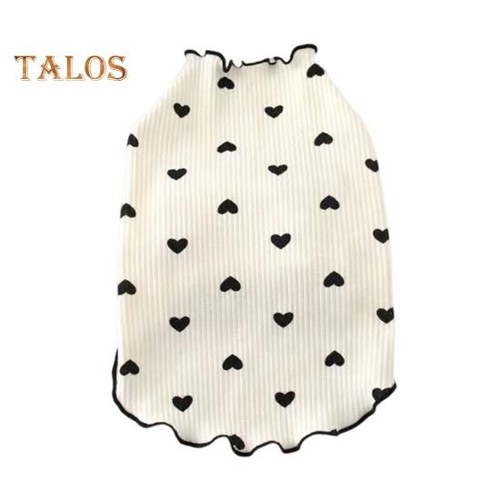 

Одежда для собак средних и маленьких собак, кошек, летняя и осенняя рубашка с принтом в виде сердца для щенков, растягивающаяся одежда с длинными рукавами для чихуахуа, шнауцера S бежевый