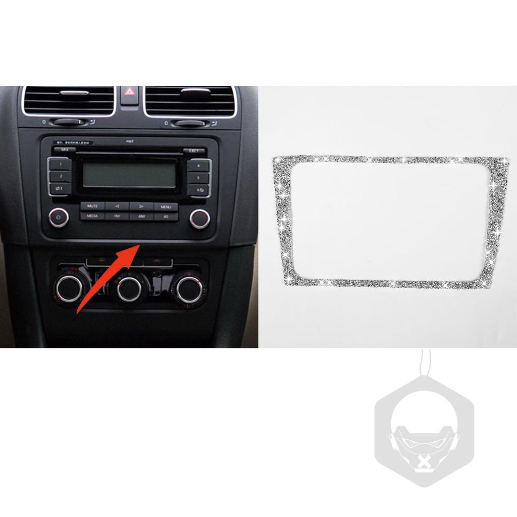 For Volkswagen Golf 6 Gti R MK6 2008-2012 Diamond CD Panel Decoration Stickers Bling Rhinestone Interior Accessories