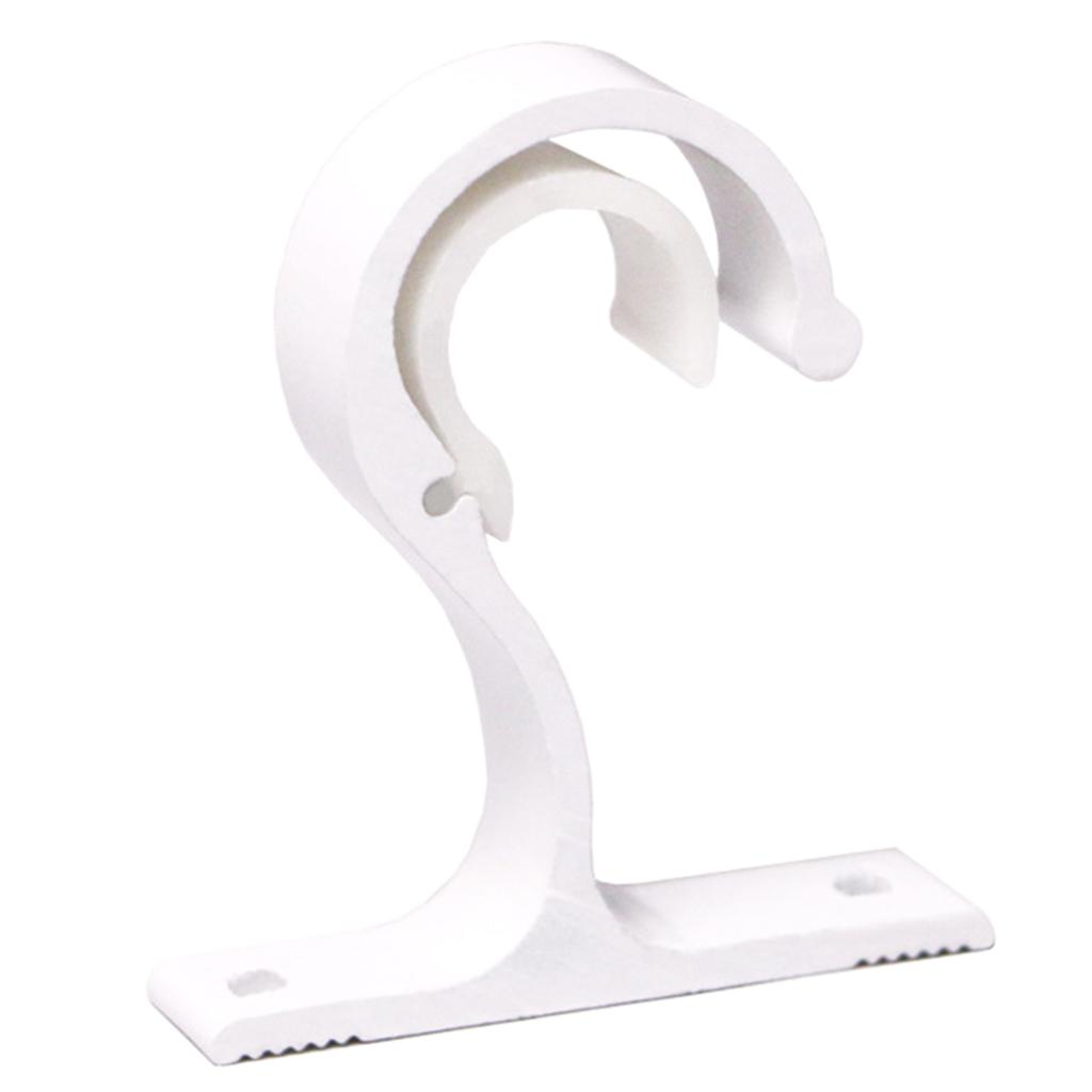 Aluminum Alloy Curtain Rod Brackets Adjustable Rod Holder for Curtains or Wardrobes Pack of 2