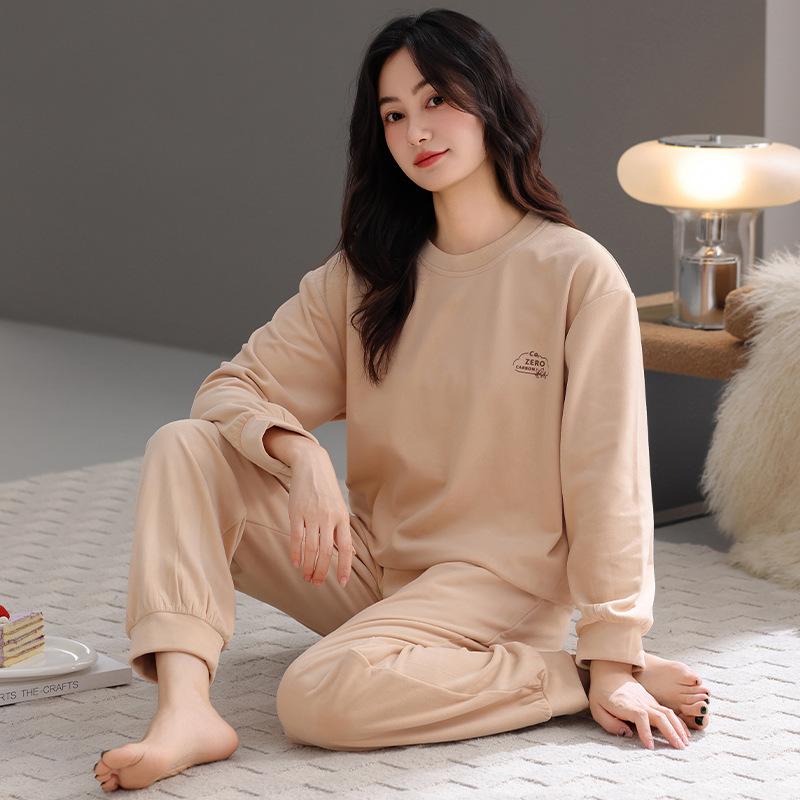 

Пижама женская осенне-зимняя из островного велюра, тонкого велюра, повседневная одежда, одежда для дома, весенне-осенний женский коралловый велюровый теплый костюм 2XL