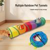 Rainbow Cat Tunnel Toy: Rolling Runway for Playful Cats
