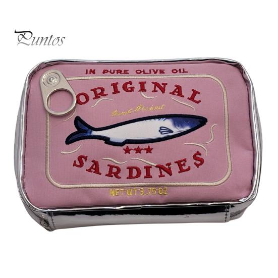 

Консервированные сардины косметичка большой емкости застежка-молния изысканные узоры вышивки портативная дорожная косметичка органайзер для косметики розовый