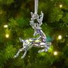 Xmas Tree Transparent Snowflake Hanging Ornaments Acrylic Pendant 2025 Christmas Decoration for Home Navidad Gifts New Year 2026
