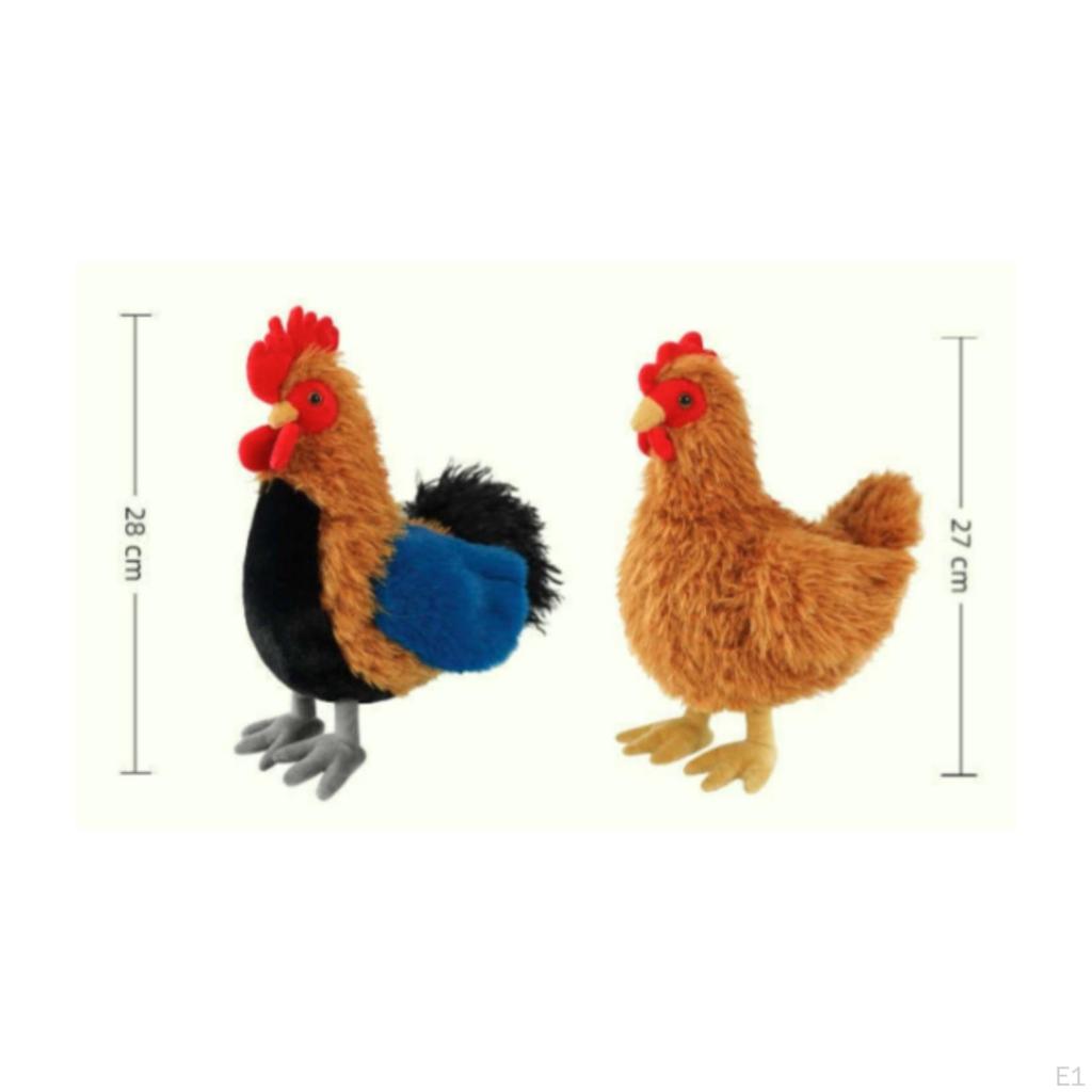 Stuffed Chicken Soft Cuddly Mother Hen for Kids, Young Children, Playroom,