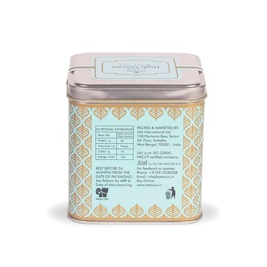 Octavius Nilgiri High Grown Whole Leaf South Indian Orthodox Black Tea | Medium-Bodied Smooth Mellow Taste| 100 Grams (50 Cups)