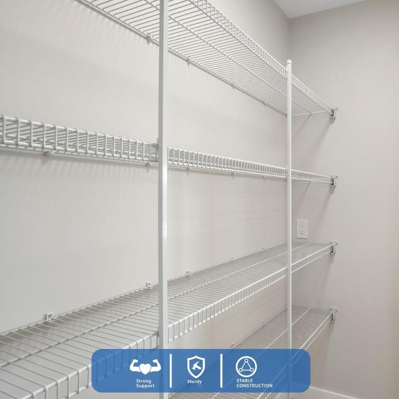 Complete Shelf Clip Set with Metal Screws & Anchors Fastener Clip Pack of 20 for Strong Wall Fixing & Shelf Support