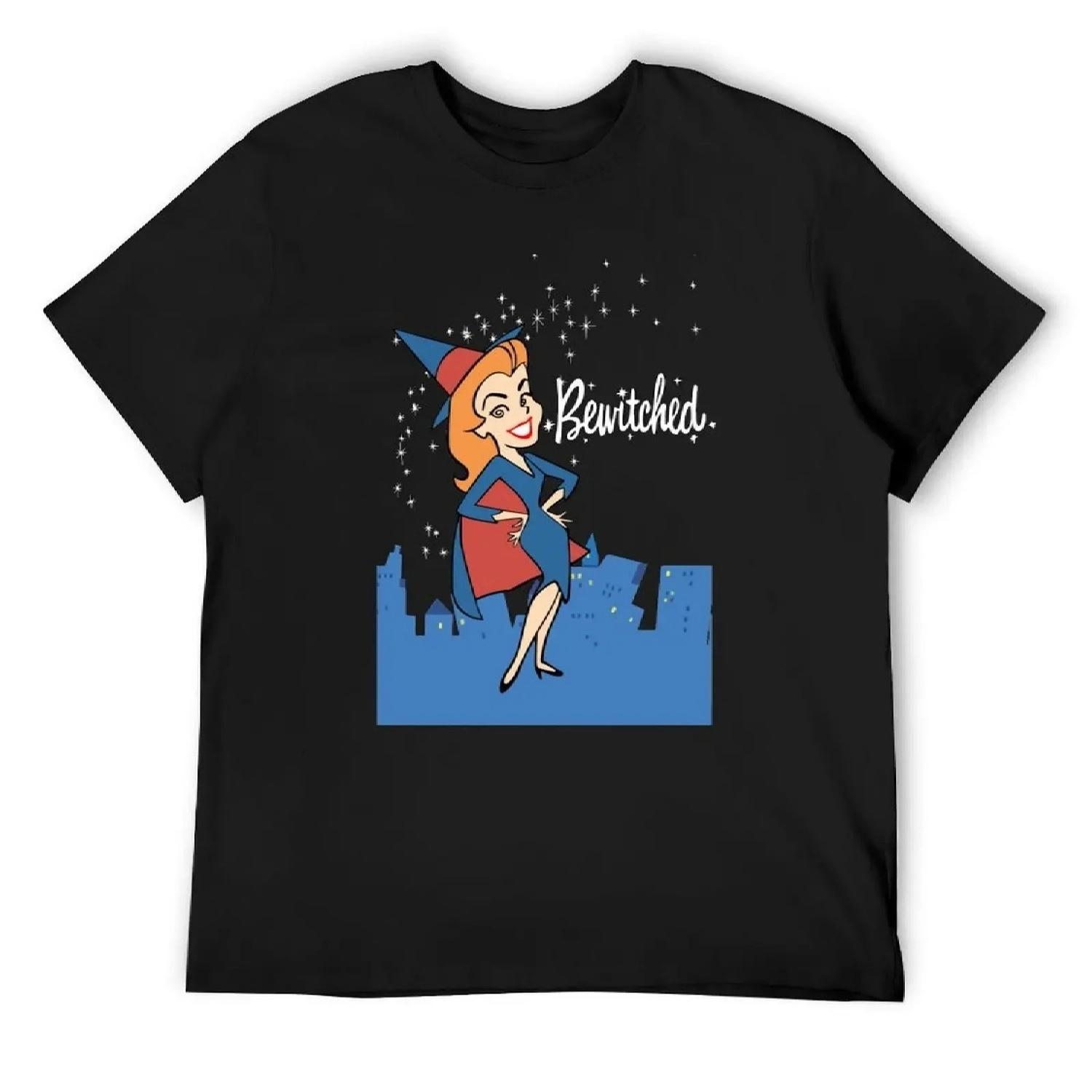 

Bewitched Vintage Art T-Shirt designer shirts Short sleeve tee cute clothes quick-drying mens shirts graphic tee XXXXXL чорний