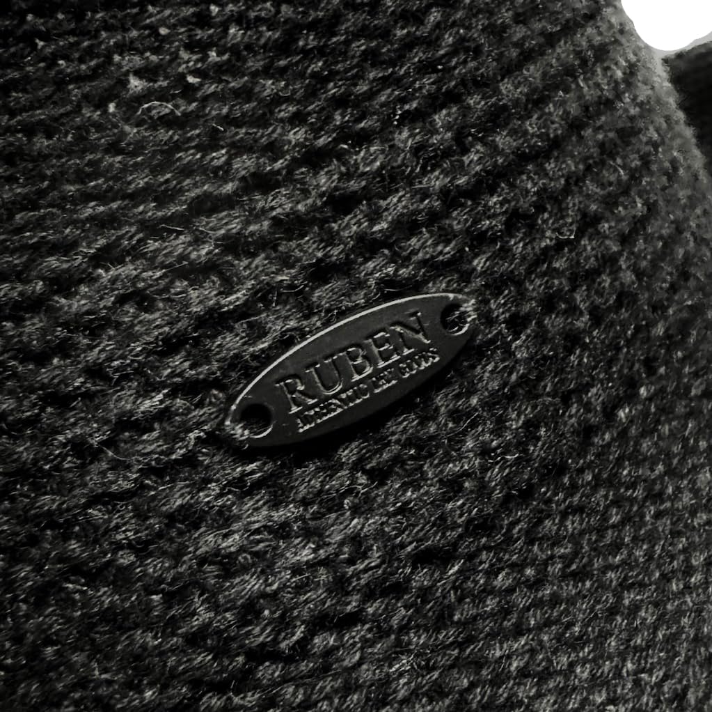 Ruben BLACK CLECTION Knitted Thermo Pork All One Size Fits Black Custom-Made Cotton-Polyester Hat, Pie, Season, All,