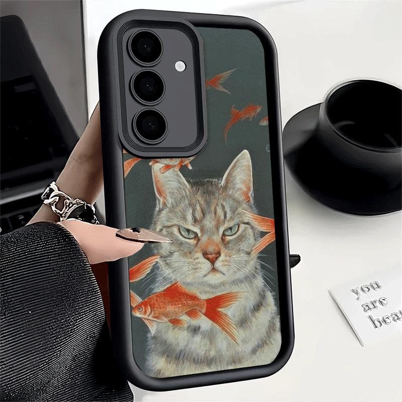 Phone Case for Samsung Galaxy A17 A16 A15 A14 A13 Funny Cats Fashion Style A56 A36 A26 A55 A35 A25 A54 A34 A24 A53 A33 A23 A07 A