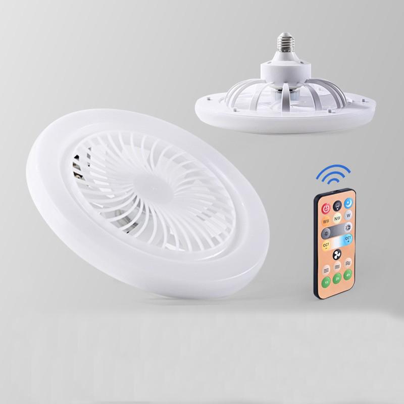 

Светодиодный вентилятор с трехскоростным режимом 2-в-1, светодиодная лампа с шариком E27, винтовой вентилятор, пульт дистанционного управления, настенное управление, светильник для спальни, потолочный вентилятор